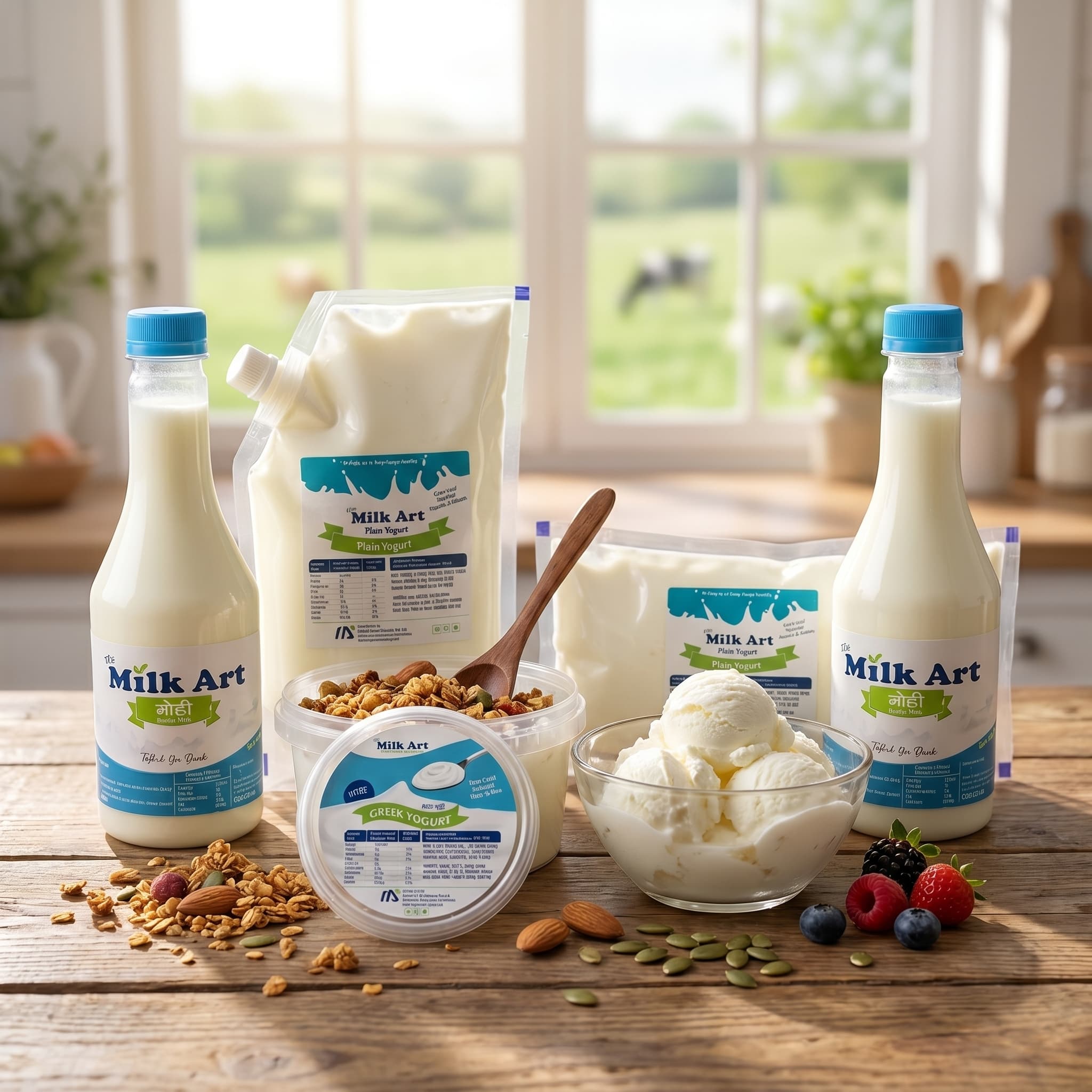 Fresh dairy products from Milkart