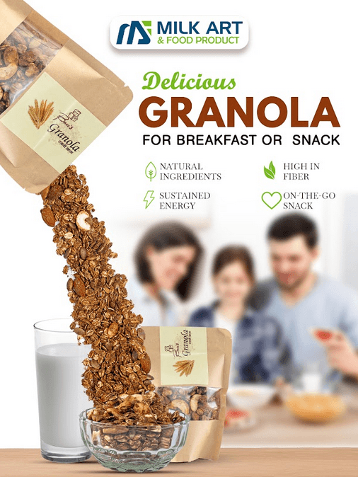 Milkart product freshly prepared and ready to deliver